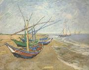 Vincent Van Gogh Fishing Boats on the Beach at Saintes-Maries (nn04) Germany oil painting artist